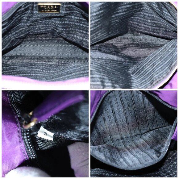 PRADA Chain Shoulder Bag Nylon Purple Auth - Picture 15 of 16